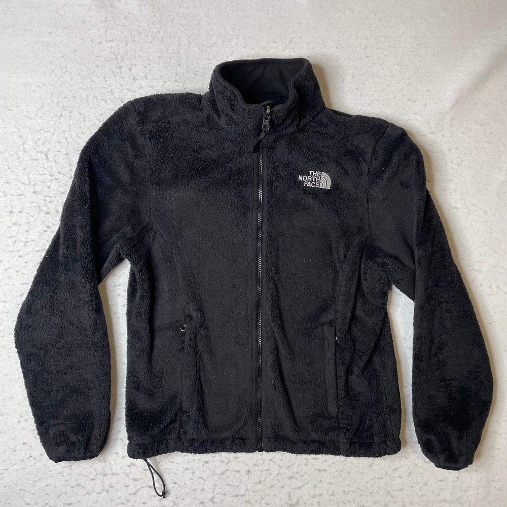 The‎ North Face Osito Fleece Jacket Womens Small Black Full Zip Soft Fuzzy Coat